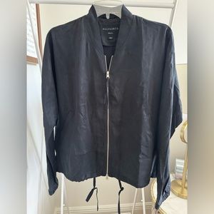 All Saints silk bomber jacket
